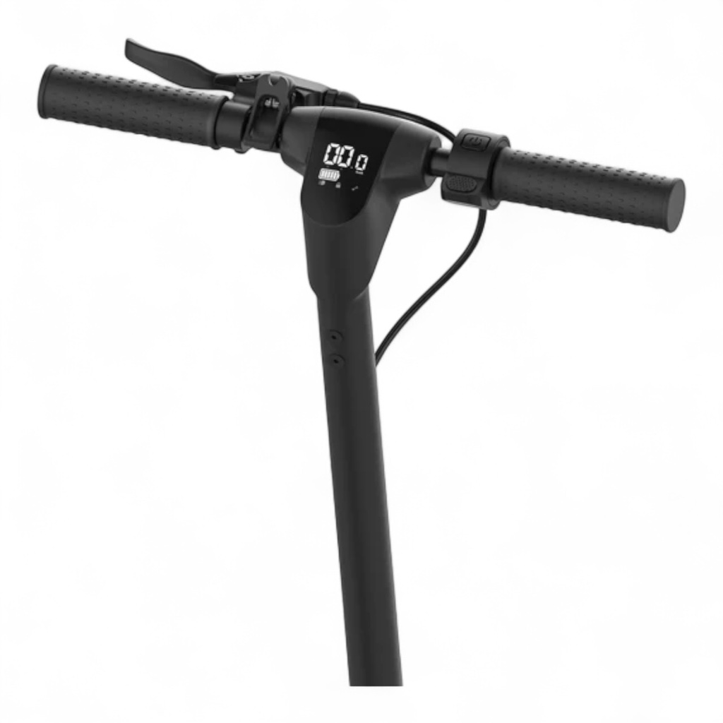 Kingsong E1 — détail guidon et écran LCD