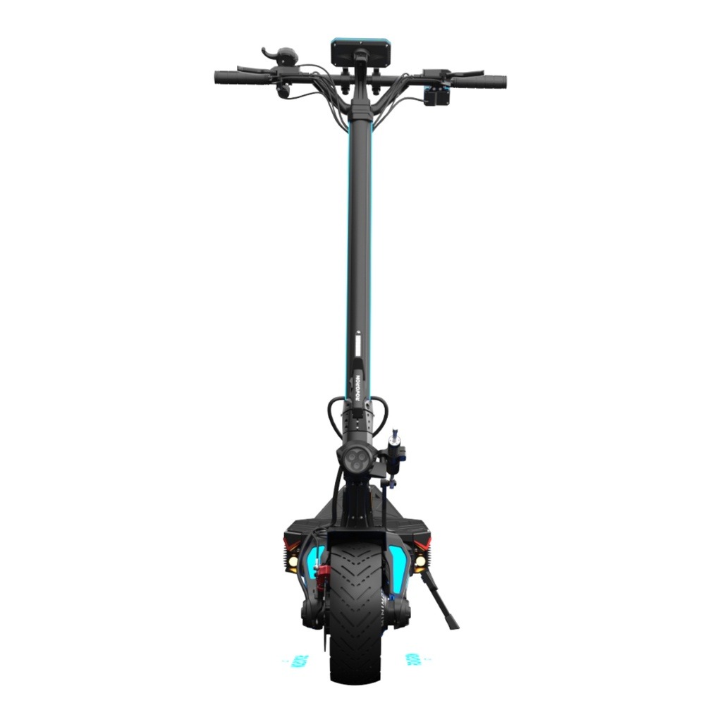 Rovoron S7 — vue de face avant, double phare LED, suspension et RGB